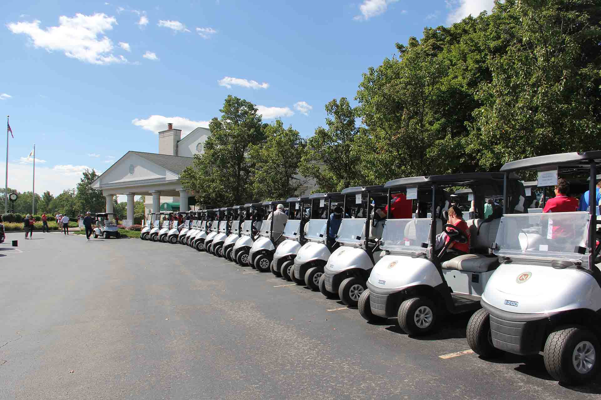 2022-Endowment-Golf-Classic-line-of-golf-carts