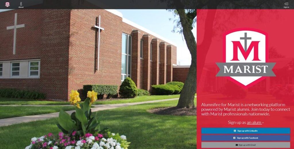 Alumnifire-for-Marist-homepage