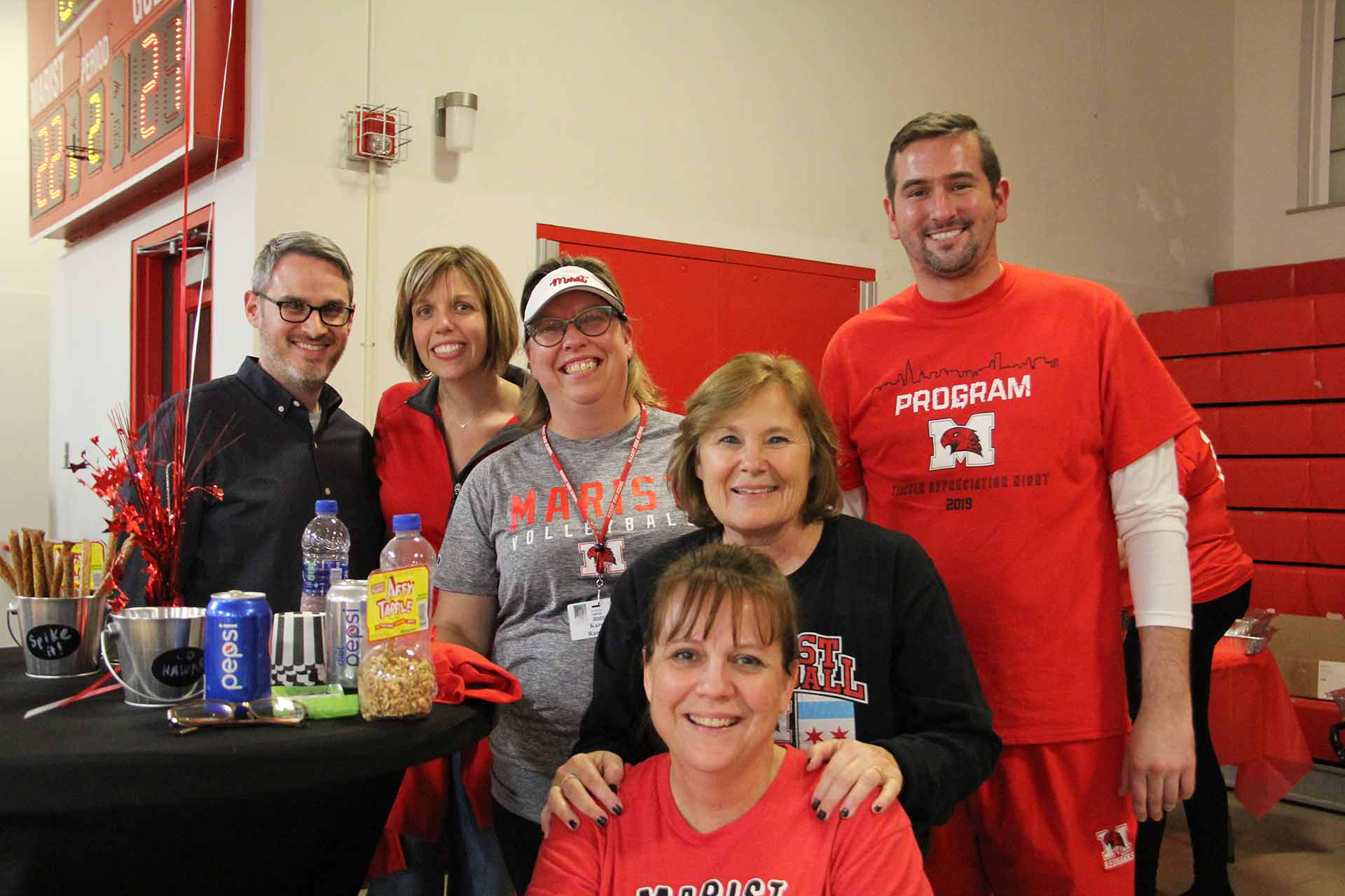 volleyball-vs-benet-teacher-appreciation-group-photo-at-a-table