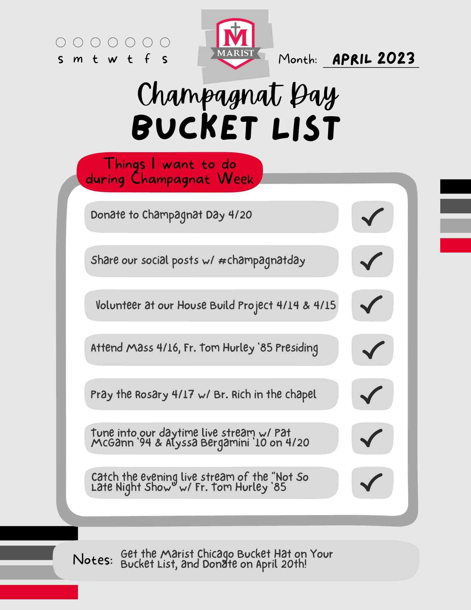 Champagnat Day Bucket List Planner (4)