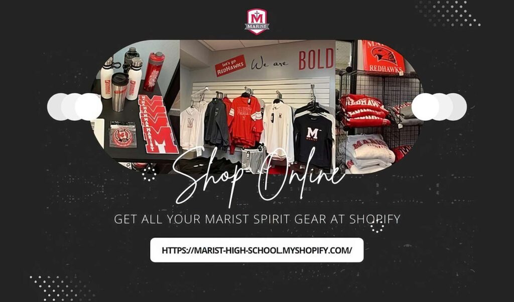 Marist spirit gear is available for purchase on Shopify!
