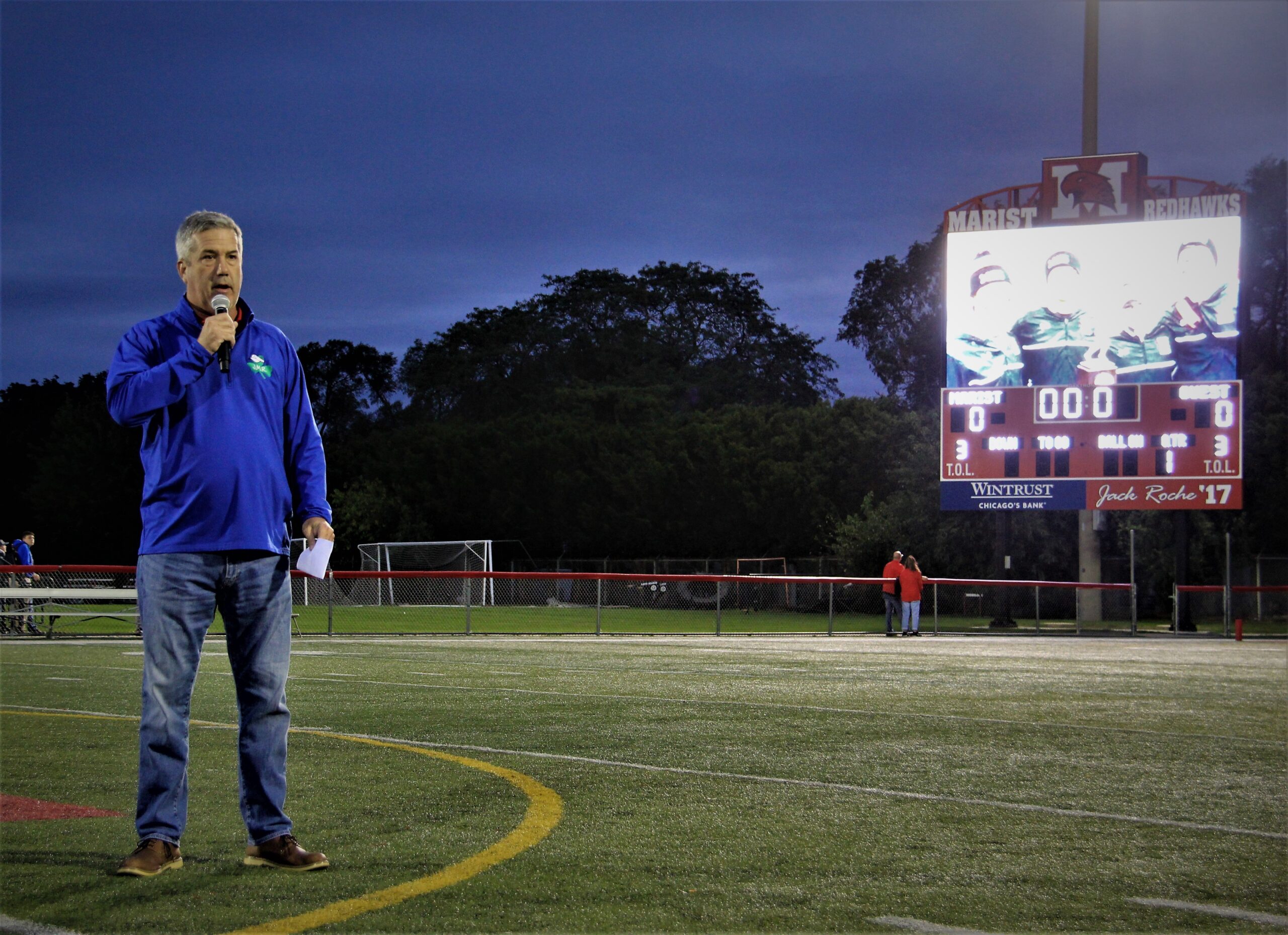 Kevin Hughes speaks on behalf of The Roche Family
