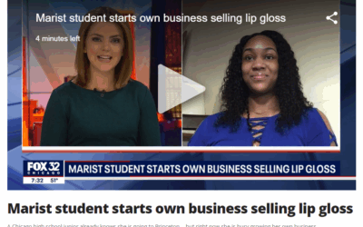 Marist student featured on Fox 32 Chicago for starting own business selling lip gloss