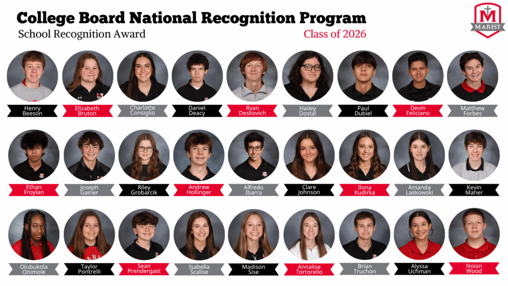 Group of Marist High School students recognized with College Board National Recognition Awards