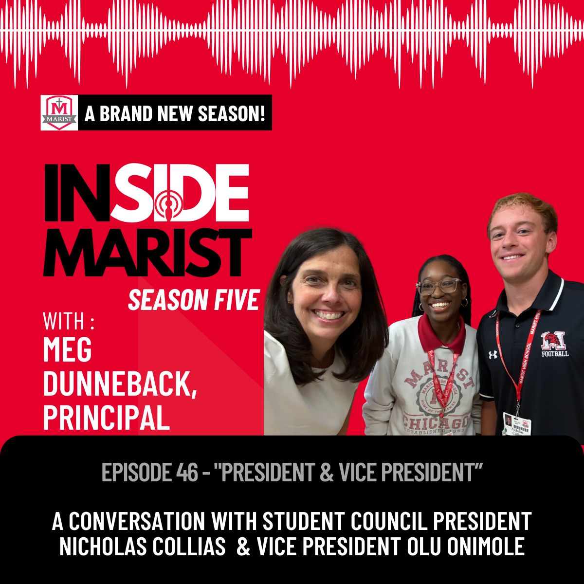 a conversation with student council president Nicholas collias  & vice president Olu Onimole