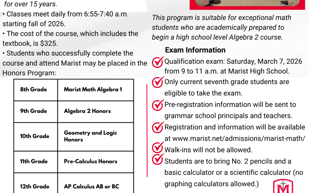 Enroll in Marist Math: Register by March 6th!
